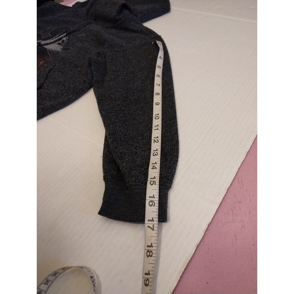 Disney's Mickey Mouse graphic unisex child's gray long sleeve hoodie size small - Picture 9 of 9